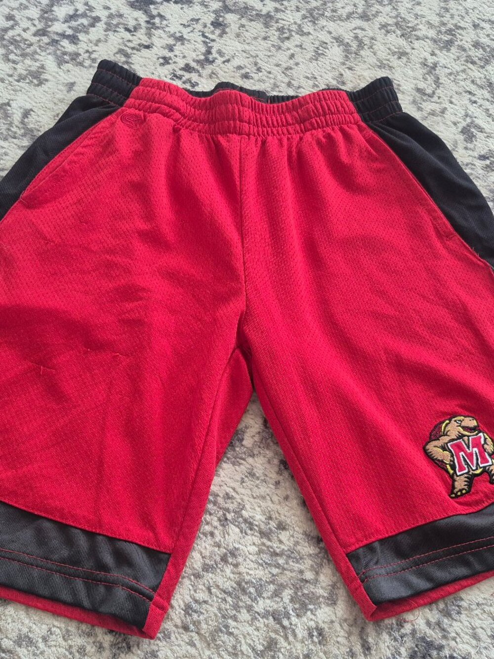 Maryland Terrapins Youth XL Red Black Basketball Shorts 18/20